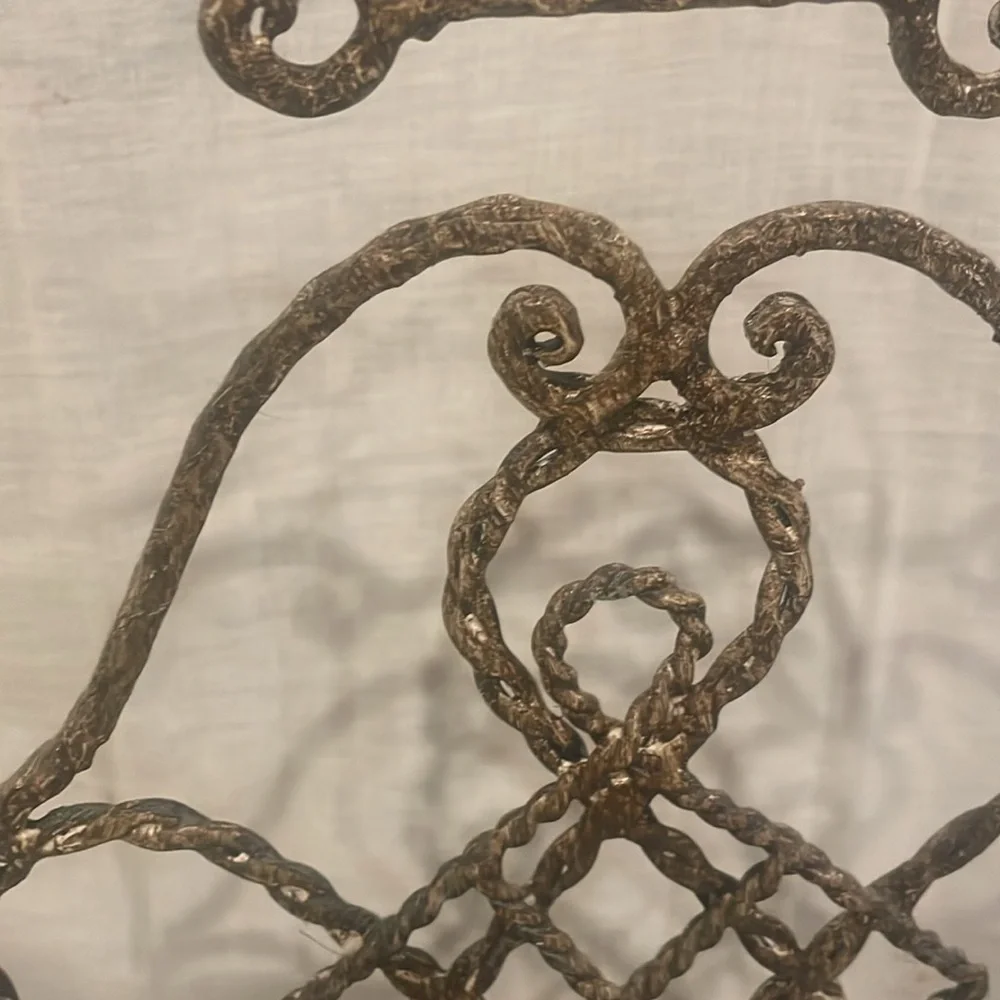 Tan metal 3 tier candle holder wall mount large item